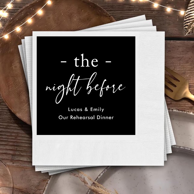 The Night Before Rehearsal Dinner Custom Napkin (Creator Uploaded)