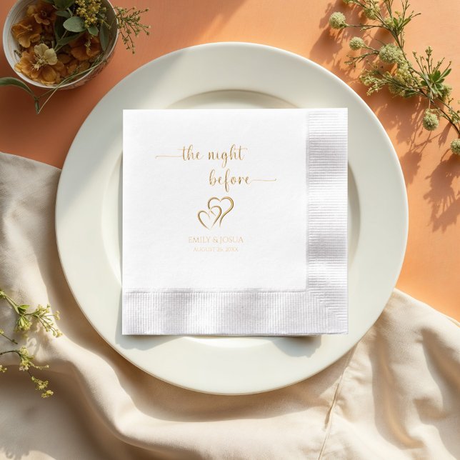 The Night Before, Rehearsal Dinner Foil Napkins (Creator Uploaded)