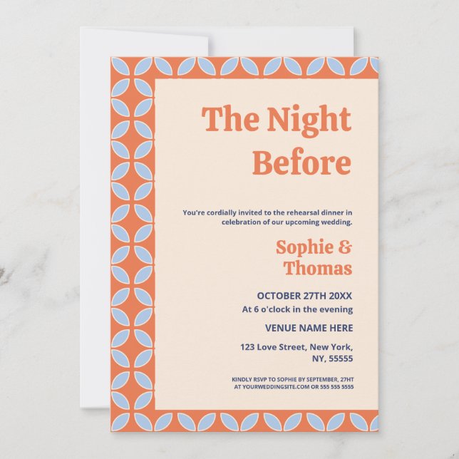 The Night Before Rehearsal Dinner Invitation (Front)
