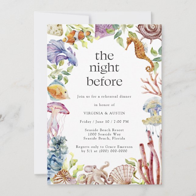 The Night Before Rehearsal Dinner Invitation (Front)