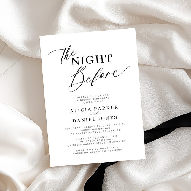 The night before rehearsal dinner invitation (Creator Uploaded)