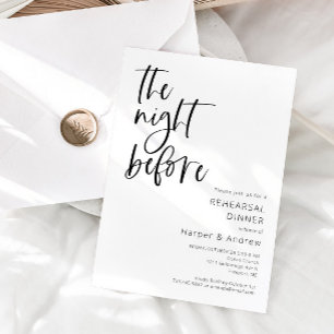 The Night Before Rehearsal Dinner Invitation