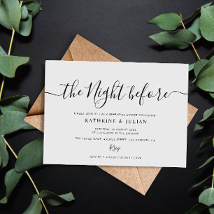 THE NIGHT BEFORE   Rehearsal dinner invitation