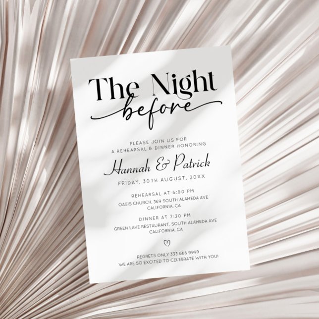 The Night Before Rehearsal Dinner Invitation (Creator Uploaded)