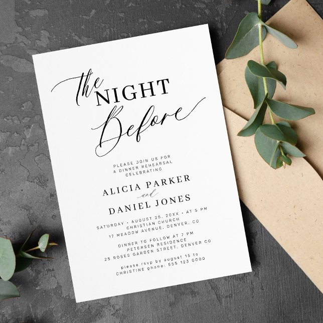 The night before rehearsal dinner invitation (Creator Uploaded)
