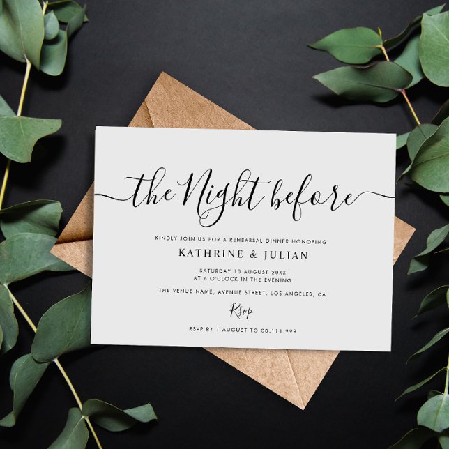 THE NIGHT BEFORE | Rehearsal dinner invitation (Creator Uploaded)