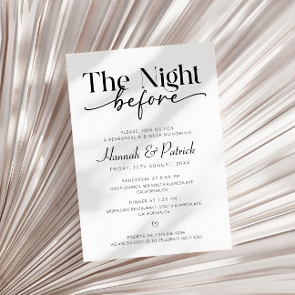 The Night Before Rehearsal Dinner Invitation