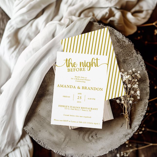 The Night Before Rehearsal Dinner Invitation (Creator Uploaded)