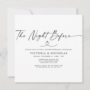 The Night Before Rehearsal Dinner Invitation