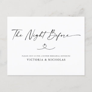 The Night Before Rehearsal Dinner Invitation Postcard