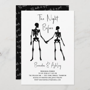 The Night Before Rehearsal Dinner Invitation White