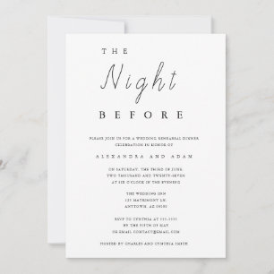 The Night Before Rehearsal Dinner Invitations