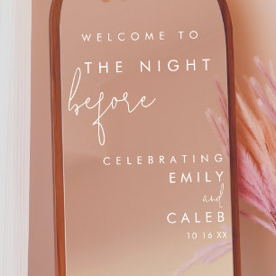 The Night Before Rehearsal Dinner Mirror Sign 