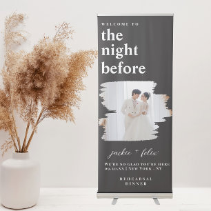 The Night Before Rehearsal Dinner Modern Retractable Banner