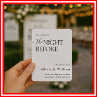 The Night Before Rehearsal Dinner Wedding Welcome 