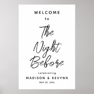 The Night Before Rehearsal Dinner Welcome Poster