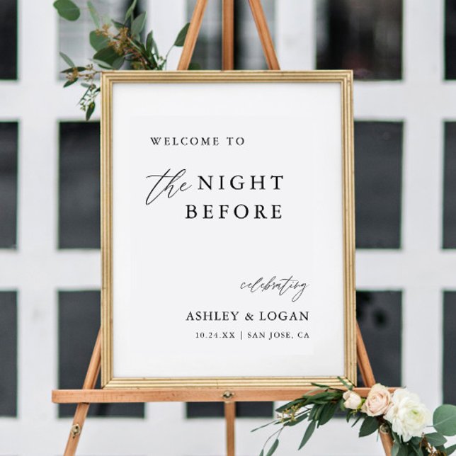 The Night Before Rehearsal Dinner Welcome Sign (Creator Uploaded)