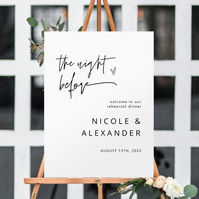 The Night Before Rehearsal Dinner Welcome Sign (Creator Uploaded)