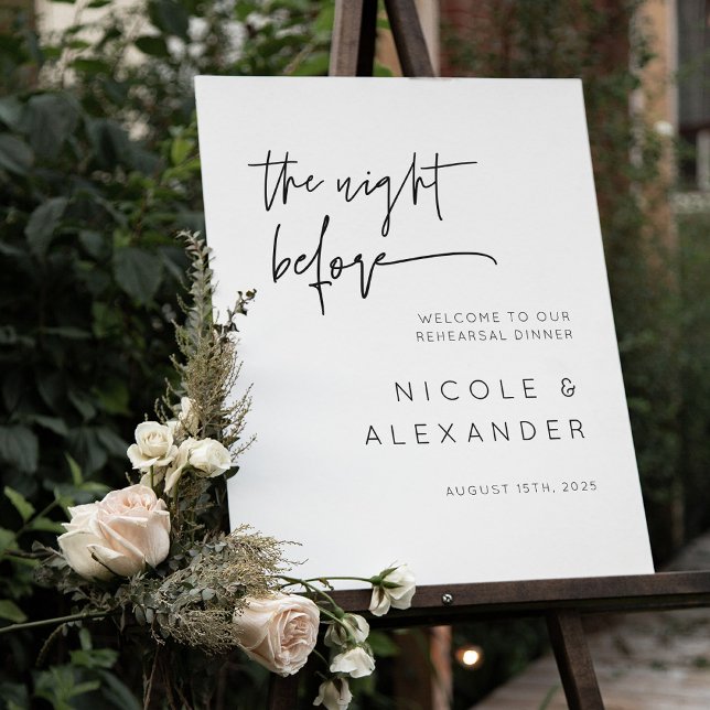 The Night Before Rehearsal Dinner Welcome Sign (Creator Uploaded)