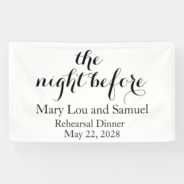 The Night Before Rehearsal Party Banner (Horizontal)