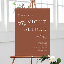 The Night Before Rehearsal terracotta welcome