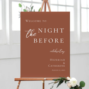 The Night Before Rehearsal terracotta welcome Poster