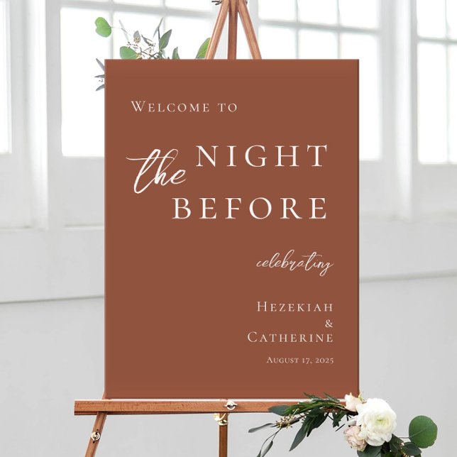 The Night Before Rehearsal terracotta welcome Poster (Creator Uploaded)