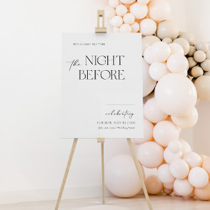 The Night Before Rehearsal Welcome Signage Poster