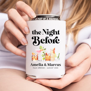 The Night Before Retro Couple's Rehearsal Dinner Can Cooler
