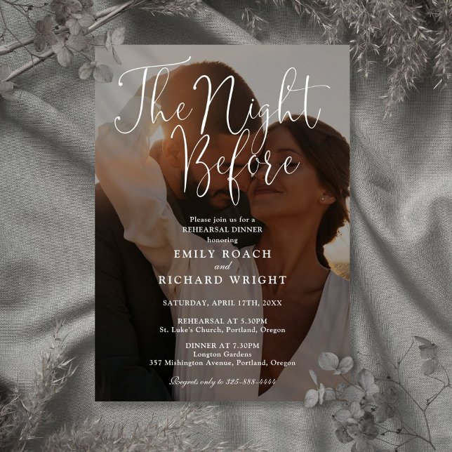 The Night Before Script Photo Rehearsal Dinner Invitation (The Night Before Script Photo Rehearsal Dinner Invitation)