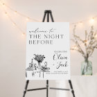 The Night Before Sign, Hand Drawn Rehearsal Dinner