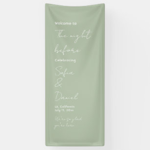 The Night Before Sign, Rehearsal Dinner Wedding Banner