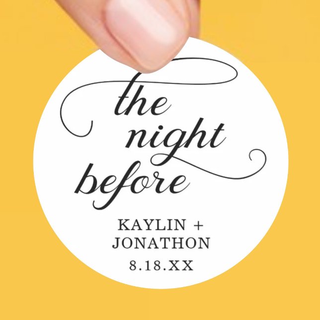 The Night Before Sticker - Rehearsal Dinner Favour (Creator Uploaded)