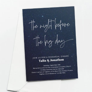 The Night Before the Big Day Rehearsal Dinner Invitation