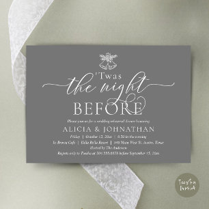 The Night Before, Twas Wedding Rehearsal Dinner Invitation