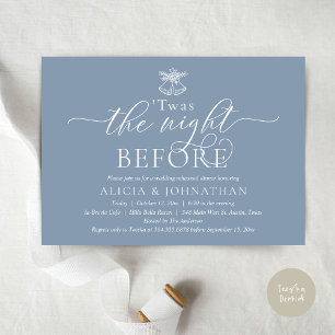 The Night Before, Twas Wedding Rehearsal Dinner Invitation