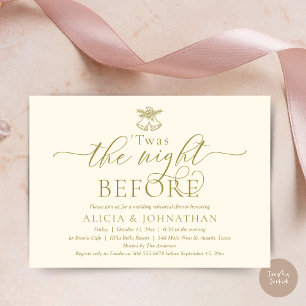 The Night Before, Twas Wedding Rehearsal Dinner Invitation