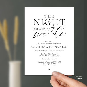 “The Night Before We Do” Modern Rehearsal Dinner Invitation