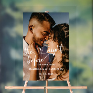 The Night Before Wedding Dinner Sign