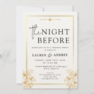 The Night Before Wedding Invitation