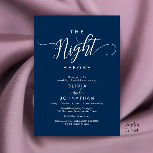 The Night Before Wedding Modern Rehearsal Dinner Invitation
