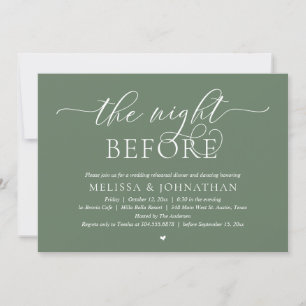 The Night Before, Wedding Rehearsal Dinner Dancing Invitation