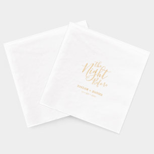 The Night Before Wedding Rehearsal Dinner Foil Napkins
