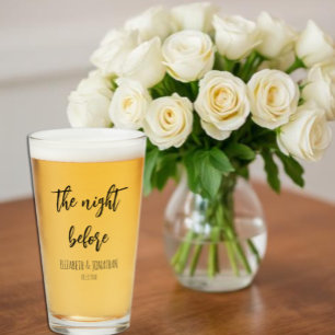 The Night Before Wedding Rehearsal Dinner Glass