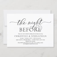 The Night Before, Wedding Rehearsal Dinner Invitat