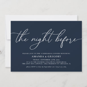 The Night Before Wedding Rehearsal Dinner Invitation