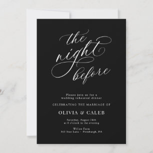 The Night Before Wedding Rehearsal Dinner Invitation