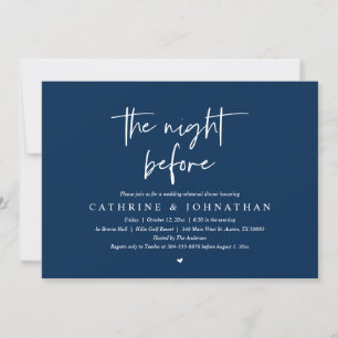 The night before, Wedding Rehearsal Dinner Invitation