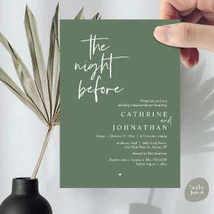 The night before, Wedding Rehearsal Dinner Invitation