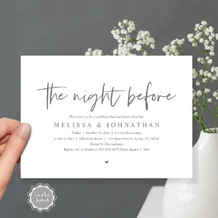 The Night Before, Wedding Rehearsal Dinner Invitation